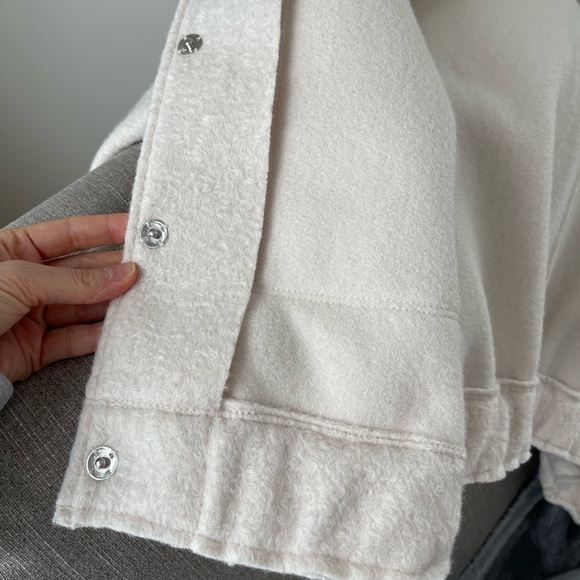 ZARA OVERSIZED TEXTURED BOMBER JACKET - Picture 15 of 16